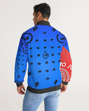 Load image into Gallery viewer, Superhero Society Classic Blue Night Stripe-Sleeve Track Jacket