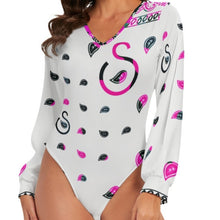 Load image into Gallery viewer, Superhero Society Pink Ice Round Neck Long Sleeve Bodysuit