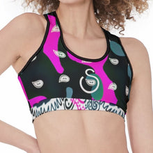 Load image into Gallery viewer, Superhero Society Pink Camouflage Mix Sports Bra