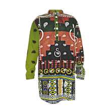 Load image into Gallery viewer, Superhero Society Culture Block Unisex Stand-up Collar Long Shirt