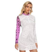 Load image into Gallery viewer, Superhero Society 3 tone Women's Zip Front Tight Dress