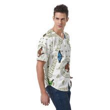 Load image into Gallery viewer, Superhero Society Golden Butterfly Short Sleeve Baseball Jersey