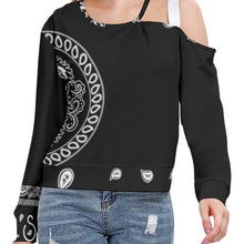 Load image into Gallery viewer, Superhero Society Monroe Women's One-shoulder Cut O-neck Sweatshirt