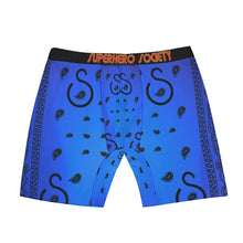 Load image into Gallery viewer, Superhero Society Blue Vibez Long Boxer Briefs