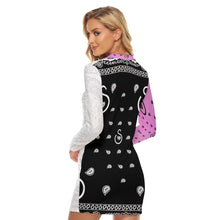 Load image into Gallery viewer, Superhero Society 3 tone Women's Zip Front Tight Dress