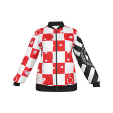 Load image into Gallery viewer, Superhero Society Red Diamond Mix Women's Everyday Jacket