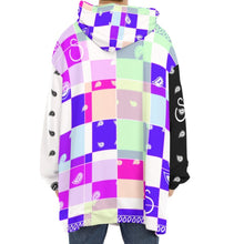 Load image into Gallery viewer, Superhero Society Summer Diamond Mix Unisex Sherpa Fleece Hoodie Blanket