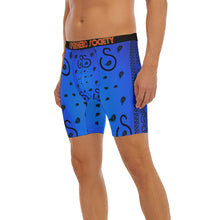 Load image into Gallery viewer, Superhero Society Blue Vibez Long Boxer Briefs