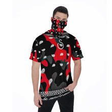 Load image into Gallery viewer, Superhero Society Heat Red Camouflage Men's T-Shirt w/ Mask