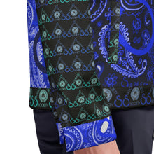 Load image into Gallery viewer, S Society Cali X Stacked Blue Unisex Lapel Jacket