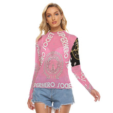 Load image into Gallery viewer, Superhero Society Girly Pink Mesh Long Sleeve Shirt