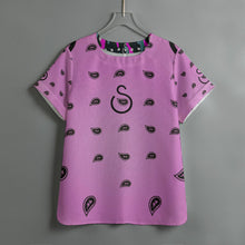 Load image into Gallery viewer, Superhero Society Jazzmen Pink Women's Flax Round Neck Shirt