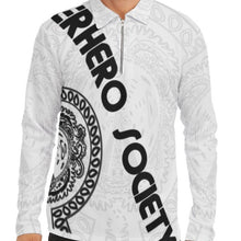 Load image into Gallery viewer, Superhero Society Shield Club House Men's Lapel Shirt w/ Neckline Zipper Closure