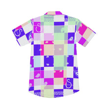 Load image into Gallery viewer, Superhero Society Summer Diamond Men's Deep V-neck Short Sleeve Shirt