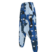 Load image into Gallery viewer, Superhero Society Wavey Blue Camouflage Unisex Loose Trousers