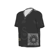 Load image into Gallery viewer, S Society Faded Black Grand Mix V-neck Unisex T-Shirt Birdseye