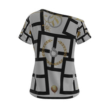 Load image into Gallery viewer, S Society Imperial Gold Women's Off-Shoulder T-shirt