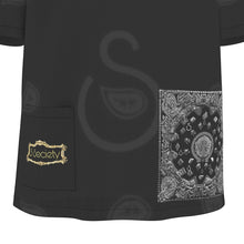 Load image into Gallery viewer, S Society Faded Black Grand Mix V-neck Unisex T-Shirt Birdseye