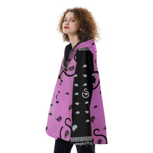 Load image into Gallery viewer, Superhero Society Jazzmen Pink Women's Hooded Flared Coat