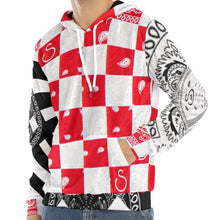 Load image into Gallery viewer, Superhero Society Red Diamond Mix Men's Pullover Velvet Hoodie