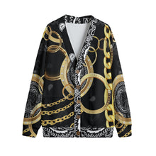 Load image into Gallery viewer, Superhero Society Gold Tears Unisex V-neck Cardigan With Button Closure
