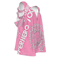 Load image into Gallery viewer, Superhero Society Girly Girl Pink Women's Shoulder Cutout Shirt w/ Zipper Closure