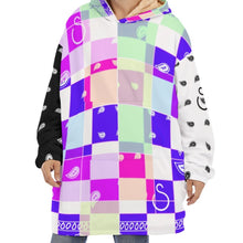 Load image into Gallery viewer, Superhero Society Summer Diamond Mix Unisex Sherpa Fleece Hoodie Blanket