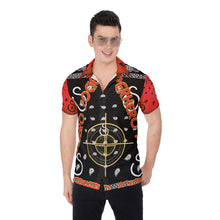 Load image into Gallery viewer, Superhero Society OG Classic Red Men's Short Sleeve Button Up Shirt