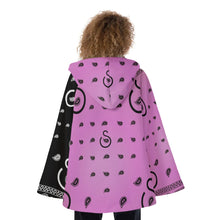 Load image into Gallery viewer, Superhero Society Jazzmen Pink Women's Hooded Flared Coat