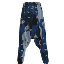 Load image into Gallery viewer, Superhero Society Wavey Blue Camouflage Unisex Loose Trousers