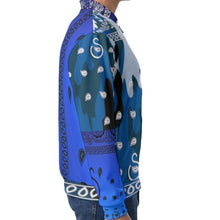 Load image into Gallery viewer, Superhero Society Wavy Blue Camouflage Miami Vice Jacket