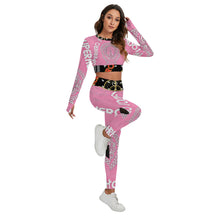 Load image into Gallery viewer, Superhero Society Girly Pink Sport Set With Backless Top And Leggings
