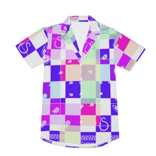 Load image into Gallery viewer, Superhero Society Summer Diamond Men's Deep V-neck Short Sleeve Shirt