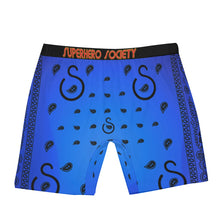 Load image into Gallery viewer, Superhero Society Blue Vibez Long Boxer Briefs