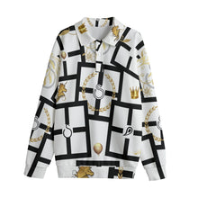 Load image into Gallery viewer, S Society Imperial Gold Unisex Lapel Collar Sweater