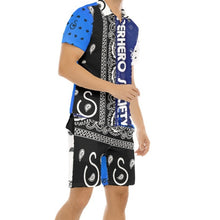 Load image into Gallery viewer, Superhero Society Blue Nights Blend Men's Short Sleeve Shirt Sets