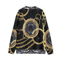 Load image into Gallery viewer, Superhero Society Gold Tears Unisex V-neck Cardigan With Button Closure