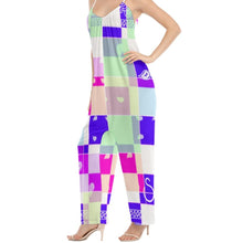 Load image into Gallery viewer, Superhero Society Summer Diamond Women's V-neck Cami Jumpsuit