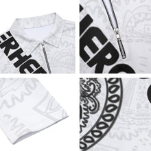 Load image into Gallery viewer, Superhero Society Shield Club House Men's Lapel Shirt w/ Neckline Zipper Closure