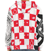 Load image into Gallery viewer, Superhero Society Red Diamond Mix Men's Pullover Velvet Hoodie