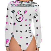 Load image into Gallery viewer, Superhero Society Pink Ice Round Neck Long Sleeve Bodysuit
