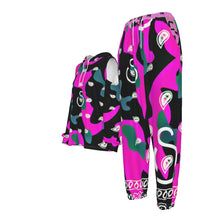 Load image into Gallery viewer, Superhero Society Jazzmen Pink Camouflage Cold-Shoulder Hoodie Sports Suit