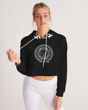 Load image into Gallery viewer, Superhero Society Black Shield Women's Cropped Hoodie