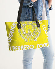 Load image into Gallery viewer, Superhero Society Moody Gold-tone Tote Bag
