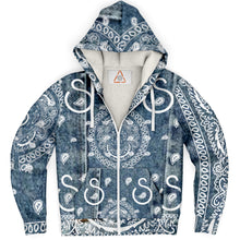 Load image into Gallery viewer, Superhero Society Billie Jean Light Blue Microfleece Hoodie Jacket