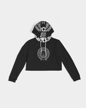 Load image into Gallery viewer, Superhero Society Black Shield Women's Cropped Hoodie