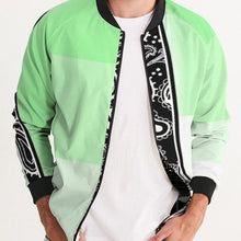 Load image into Gallery viewer, Superhero Society Green glow Men's Bomber Jacket