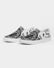 Load image into Gallery viewer, Superhero Society Black/White Twin Men's Slip-On Canvas Shoe