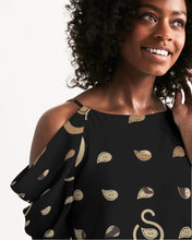 Load image into Gallery viewer, Superhero Society OG Classic Broadway Brown Women's Open Shoulder A-Line Dress