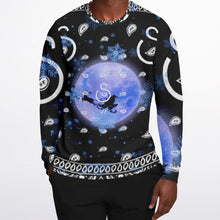 Load image into Gallery viewer, Superhero Society Black Sleigh Holiday Unisex Sweater